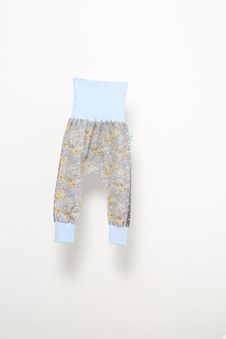 Hose aus Jersey, Blumen, Punkte