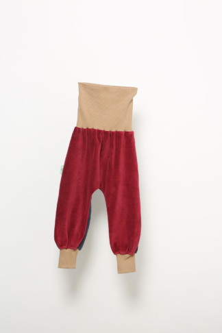 Pantalon velours, bordeaux, bleue