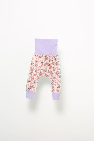 Pantalon fleurs, points
