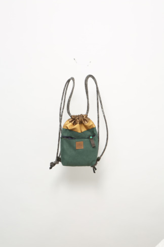 Rucksack klein, metalic & dunkelgrün