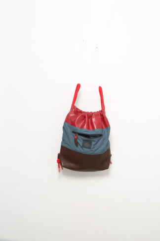 Rucksack gross, rot, dunkelblau & braun