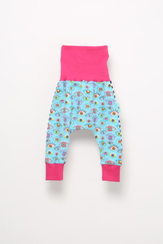 Pantalon en jersey, yeux, rayures