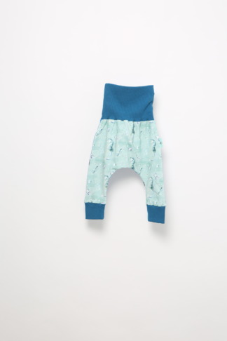 Jersey trousers, seahorses, dots