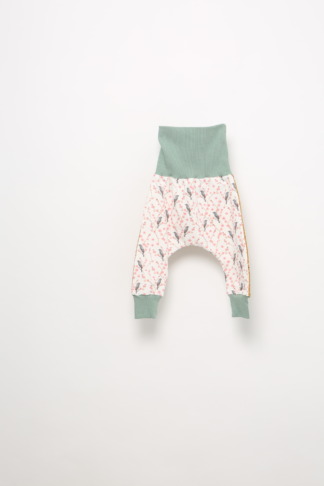 Hose aus Jersey, Vögel, Striche