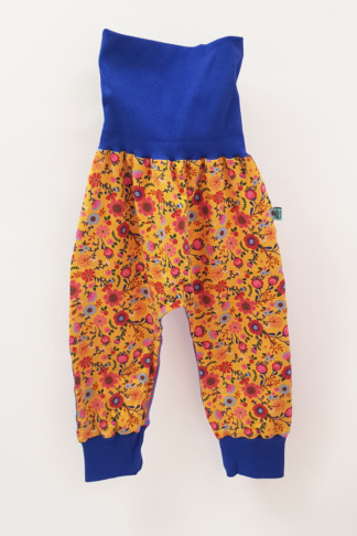 Hose Blumen, gestreift