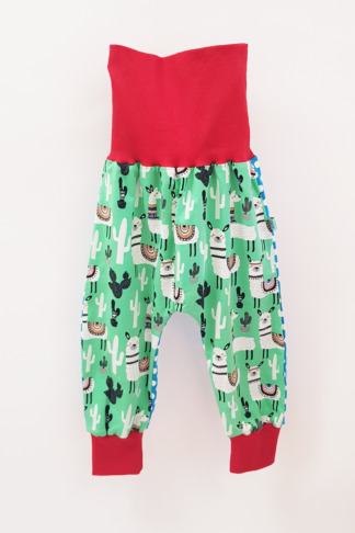Hose aus Jersey, Lama, Punkte