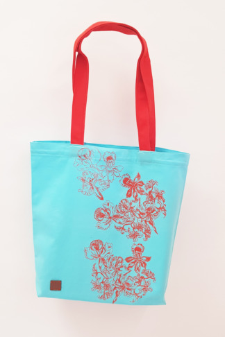 Shopper hellblau, rot