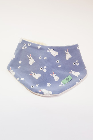 Bavoir, lapins, bleus