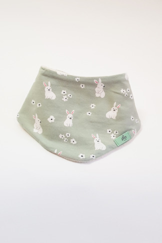 Bavoir, lapins, vert